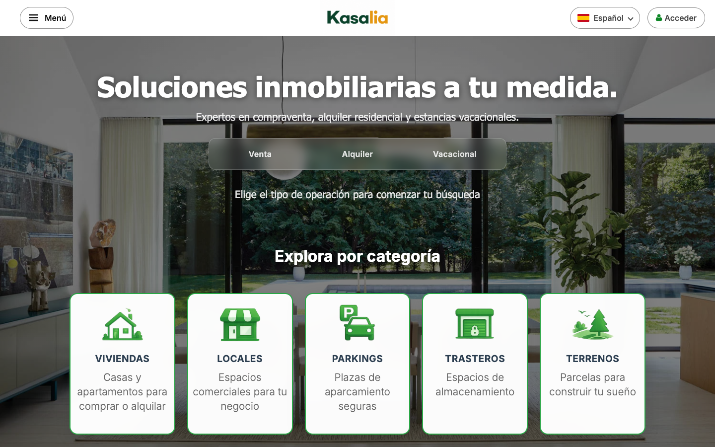 Vista previa del portal Kasalia